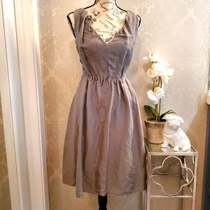 100% Silk Banana Republic A Line Midi Dress